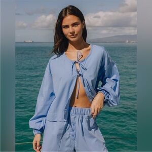 Daily Drills Poplin Tie Top Malibu Size XS/S